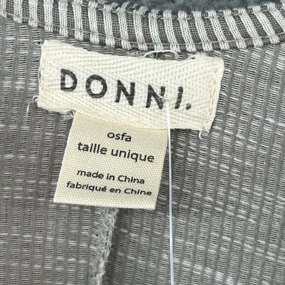 NWT DONNI Sandwash Stripe Ribbed Long Open Front Cardigan Sweater Women’s OS - Picture 11 of 12